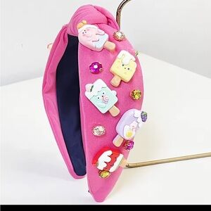 Pink Ice Cream Embellished Kids Headband